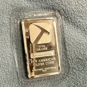 .999 fine silver, 5 grams